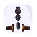 Portable Universal Socket to UK Plug Power Adapter Travel Charger (White)
