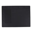 Maintenance Platform High Temperature Heat-resistant Repair Insulation Pad Silicone Mats with Screws Position, Size: 35cm x 25cm(Black)