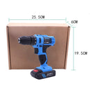 VOTO 21V Stepless Speed Regulation Rechargeable Hand Drill Set Electric Drill Power Tools with LED Light, AC 220V, US Plug, Random Color Delivery