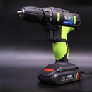 VOTO 21V Stepless Speed Regulation Rechargeable Hand Drill Set Electric Drill Power Tools with LED Light, AC 220V, US Plug, Random Color Delivery