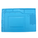 JIAFA S-150 Maintenance Platform Heat-resistant Repair Insulation Pad Silicone Mats with Screws Position(Blue)