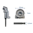 105 Degree Right Angle Drill Driver Bit Extension Power Drill Tool 7mm Hex Magnetic Power Screwdriver Socket Adaptor(Long Type)