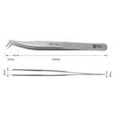 BEST BST-6A Practical Stainless Steel Eyelash Extension Tweezers
