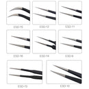 BEST BST-10 Precision Anti-static ESD Stainless Steel Tweezers