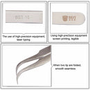 BEST BST-15L Brushed stainless steel tweezers