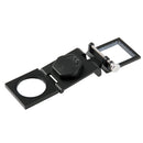 Mini Desk Style 10x Magnification Loupe Metal Antique Magnifier(Black)