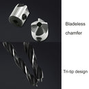 4 in 1 Woodworking Countersink Chamfer Three-Pointed High-Speed Steel Drill Bits Set, 3-6mm