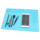 Maintenance Platform High Temperature Heat-resistant Repair Insulation Pad Silicone Mats, Size: 34.8cm x 25cm (Blue)