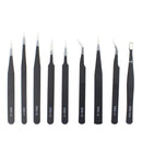 JIAFA JF-8118 9 in 1 Anti-static Precision Tweezers Set with Bag(Black)