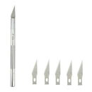 JIAFA JF-621 Metal Carving Knife Professional Mobile Phone Repair Tool with 6 Blades(Silver)