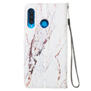 Leather Protective Case For Huawei P30 Lite(White Marble)