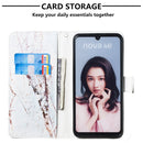 Leather Protective Case For Huawei P30 Lite(White Marble)