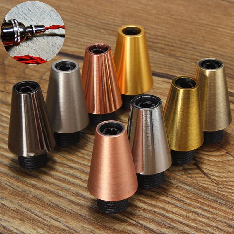 Metal Strain Relief Piece Threaded Cord Grip Cloth Wire Socket Cap Pendant Light