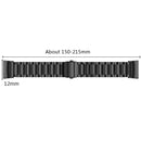 Three Beads Slingshot Buckle Solid Stainless Steel Watch Band for Fitbit Charge 4 (Black)