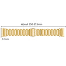 Three Beads Slingshot Buckle Solid Stainless Steel Watch Band for Fitbit Charge 4 (Gold)