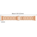 Three Beads Slingshot Buckle Solid Stainless Steel Watch Band for Fitbit Charge 4 (Rose Gold)