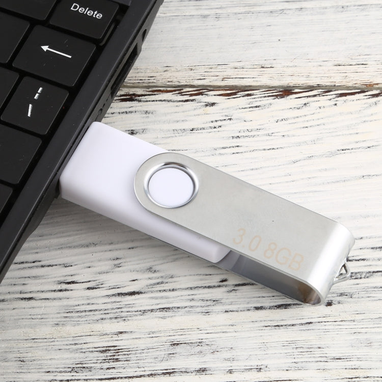 8GB Twister USB 3.0 Flash Disk USB Flash Drive (White)
