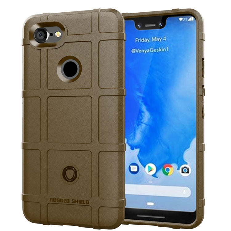 Full Coverage Shockproof TPU Case for Google Pixel 3 XL(Brown)