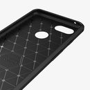 Brushed Texture Carbon Fiber Shockproof TPU Case for Google Pixel 3(Navy Blue)
