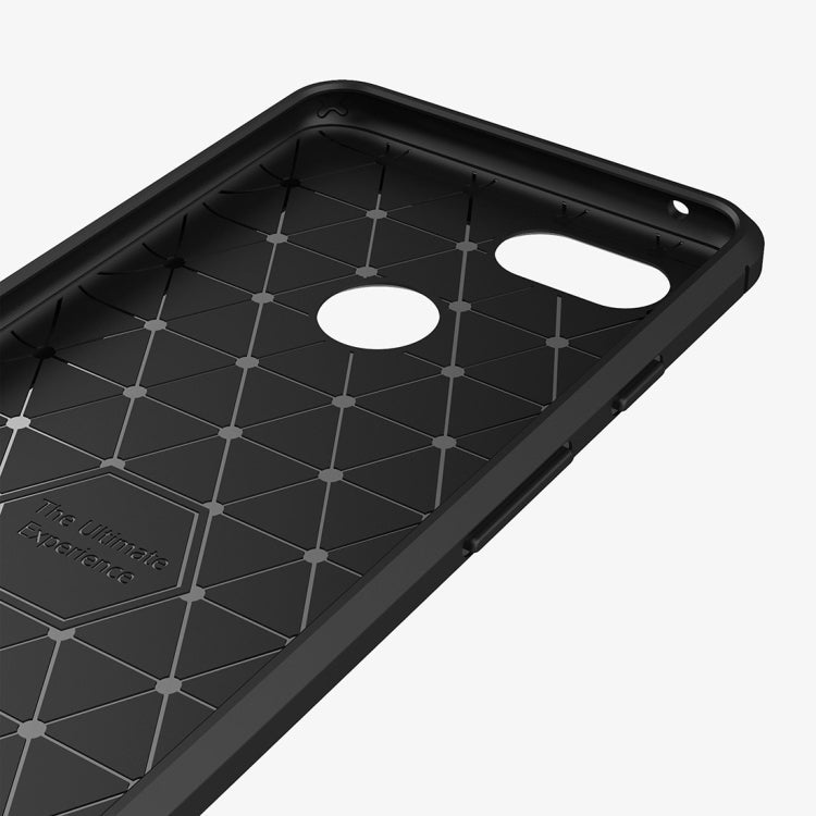 Brushed Texture Carbon Fiber Shockproof TPU Case for Google Pixel 3(Navy Blue)
