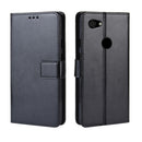 Retro Crazy Horse Texture Horizontal Flip Leather Case for Google Pixel 3XL lite, with Holder & Card Slots & Photo Frame(Black)