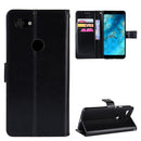 Retro Crazy Horse Texture Horizontal Flip Leather Case for Google Pixel 3XL lite, with Holder & Card Slots & Photo Frame(Black)
