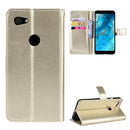 Retro Crazy Horse Texture Horizontal Flip Leather Case for Google Pixel 3XL lite, with Holder & Card Slots & Photo Frame(Gold)