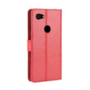 Retro Crazy Horse Texture Horizontal Flip Leather Case for Google Pixel 3XL lite, with Holder & Card Slots & Photo Frame(Red)