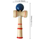 Classic Wooden Skill Toy Kendama with Extra String, Size: 13.5 x 5.5cm(Blue)