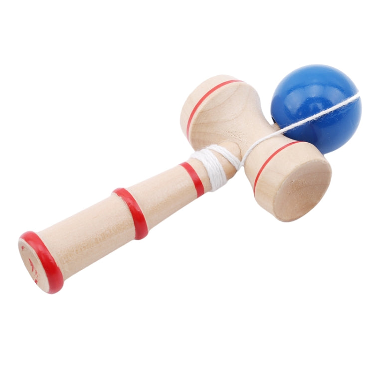 Classic Wooden Skill Toy Kendama with Extra String, Size: 13.5 x 5.5cm(Blue)