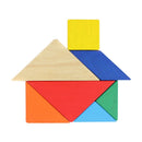 Baby Toy Fine Wooden Jigsaw Puzzle Beech Tangram, Size: 15*15cm