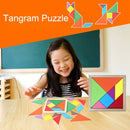 Baby Toy Fine Wooden Jigsaw Puzzle Beech Tangram, Size: 15*15cm