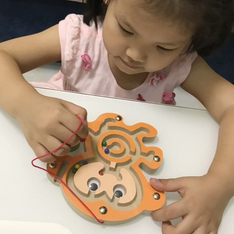 Children Puzzle Toy Wooden Magnetic Small Size Animal Maze