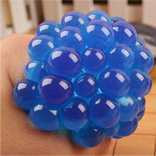 Anti Stress Face Reliever Grape Ball Extrusion Mood Squeeze Relief Healthy Funny Tricky Vent Toy(Blue)