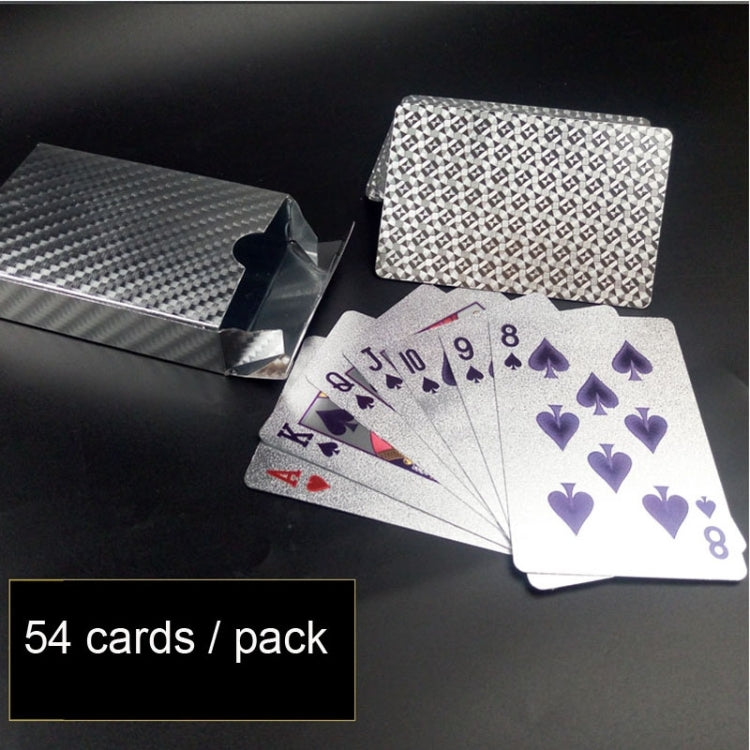Creative Frosted Silver Tattice Back Texture Plastic From Vegas to Macau Playing Cards Texas Poker Novelty Collection Gift