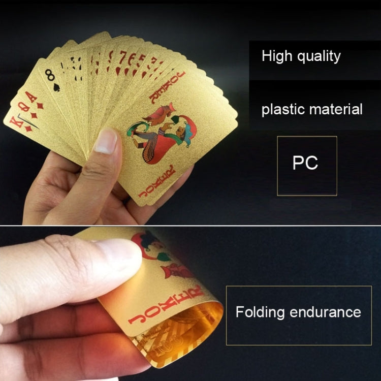 Creative Frosted Golden Tattice Back Texture Plastic From Vegas to Macau Playing Cards Texas Poker with Wooden Gift Box