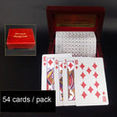 Creative Frosted Silver Tattice Back Texture Plastic From Vegas to Macau Playing Cards Texas Poker with Wooden Gift Box