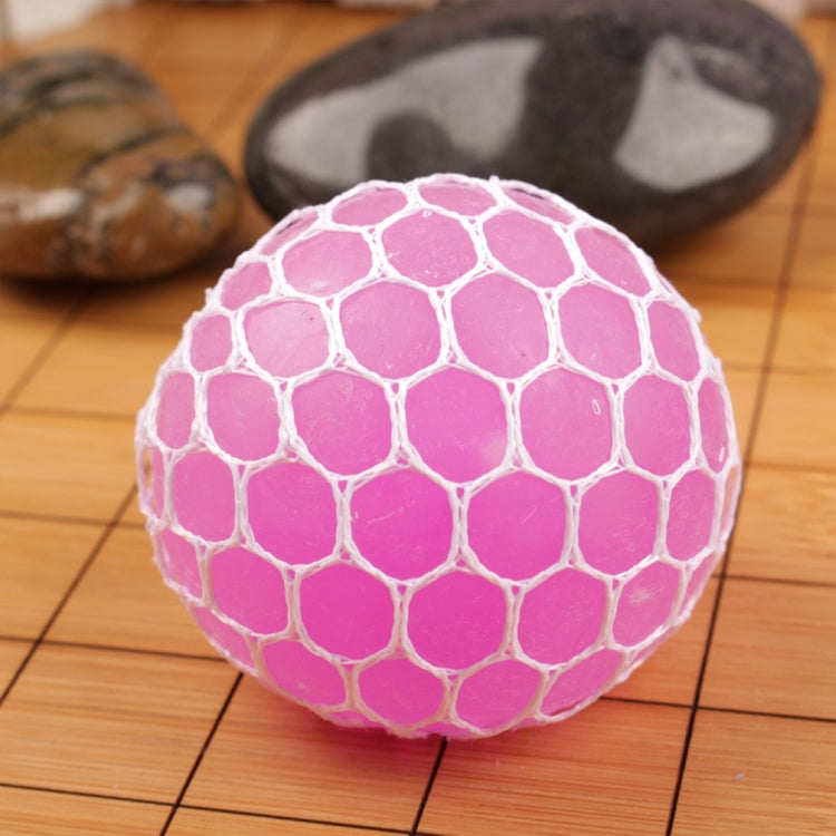 6cm Anti-Stress Face Reliever Grape Ball Extrusion Mood Squeeze Relief Healthy Funny Tricky Vent Toy(Magenta)