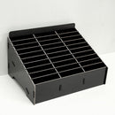 Wooden Multi-cell Mobile Phone Film Stand Desktop Display Rack, 30 Grids, Size: 31.5x23.5x18.5cm (Black)