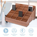 Wooden Multi-cell Mobile Phone Film Stand Desktop Display Rack, 30 Grids, Size: 31.5x23.5x18.5cm (Green)