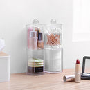 Transparent Heightened Round Plastic Cosmetic Box Cotton Pads Storage Box