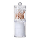 Transparent Round Plastic Cosmetic Box Cotton Swab Cotton Pads Combined Storage Box