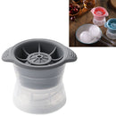 Home Spherical Ice Lattice Whisky Wine Ice Cube Maker Silicone Trays Mold with Cover (Grey)