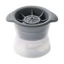Home Spherical Ice Lattice Whisky Wine Ice Cube Maker Silicone Trays Mold with Cover (Grey)