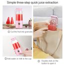 Vitamer USB Mini Portable Juicer Juice Blender Lemon Fruit Squeezers Reamers Bottle (Pink)