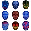 Halloween Festival Party Custom Face Change LED Colorful Luminescence Mask Battery Version
