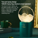 XM-JS806 6W USB In-line Household Livelyrabbit Clouds Fog Mountains Shaped Humidifier with Night Light(Green)