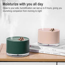 Desktop Mini Moisturizing Mountain Shaped Humidifier with Colorful Night Light, Rechargeable Version (Pink)