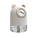 H216 Home Mute USB Mini Water Replenishing Instrument Cool Bear Clock Shaped Humidifier(White)