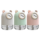 H216 Home Mute USB Mini Water Replenishing Instrument Cool Bear Clock Shaped Humidifier(White)